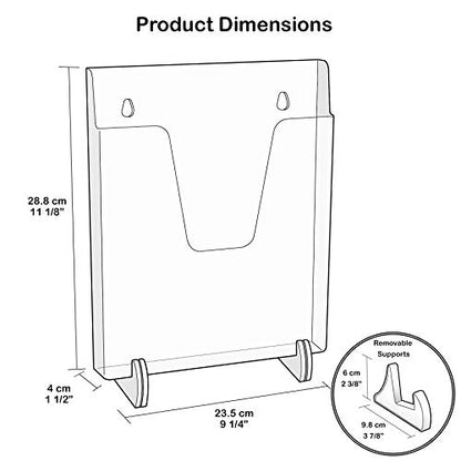 Acrimet Pocket File Organizer Vertical, Letter Size, Clear