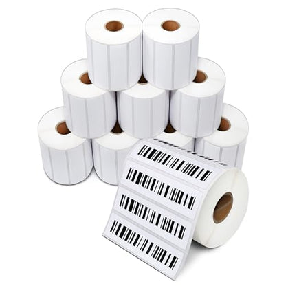 3" X 0.5" Direct Thermal Labels (28800 Count, 12 Rolls) - size: 3" X 0.5"