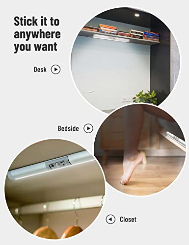 Joyzy 2 Pack Motion Sensor Closet Lighting with Eye Protection Design Automatic Closet Lights Battery Operated Pantry Light Wireless Lightings, LED Rechargeable Counter Lighting for Wardrobe - color: 2 Pack