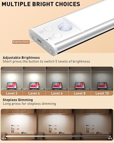 Under Cabinet Lighting Wireless, Motion Sensor Night Lights, 2 Pack
