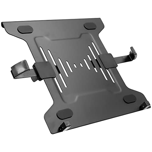 Mount-It! Laptop Tray for Monitor Arm, VESA Laptop Mount Tray for 75x75 & 100x100 Monitor Arms, Ventilated Steel Notebook Holder with Adjustable Clips, Fits Laptops up to 16.5" Wide