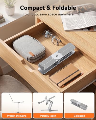 TECKNET Laptop Stand,360°Rotating Base,Adjustable Ergonomic Design