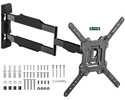 28.3" Long Arm TV Wall Mount for Most 26-65 Inch TV | Corner Wall Mount TV Bracket With Extension Arm Articulating, Swivel and Tilt, Max VESA 400x400mm and Up to 80 lbs