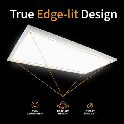 UltraLux 2x2 Surface Mount Slim LED Panel Dimmable 3CCT Matte White 1Pk - color: Matte White, size: 2X2 (1 Pack)