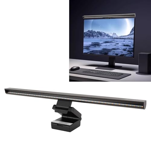 Computer Light Bar USB Powered LED Screen Light, Dimmable Display Lamp with 15 Lighting Modes Touch Control, Asymmetric Eye Protection for Home Office Gaming Desk
