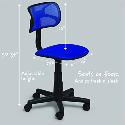 Urban Lifestyle Swivel Mesh Desk Chair, Royal Blue 21D x 21W x 33H in - color: Royal Blue