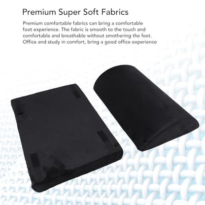 RiToEasysports Foot Rest, Adjustable Height Memory Foam Ergonomic Comfortable Foot Stool for Home Office Workers Remote Employees and Study Spaces