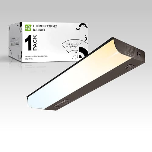ASD LED Under Cabinet Lighting Hardwired, 12 Inch 5W 2700K-5000K Selectable, 442LM, CRI90+, Direct Wire Linkable Under Counter Lights for Kitchen, Dimmable Under Cabinet Lights, Bronze, UL Certified - color: 12 Inch Bronze, size: 1 Pack