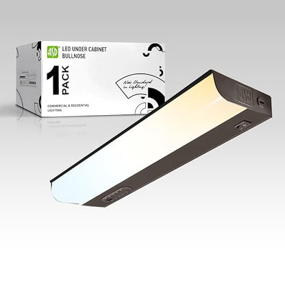 ASD LED Under Cabinet Lighting Hardwired, 12 Inch 5W 2700K-5000K Selectable, 442LM, CRI90+, Direct Wire Linkable Under Counter Lights for Kitchen, Dimmable Under Cabinet Lights, Bronze, UL Certified - color: 12 Inch Bronze, size: 1 Pack