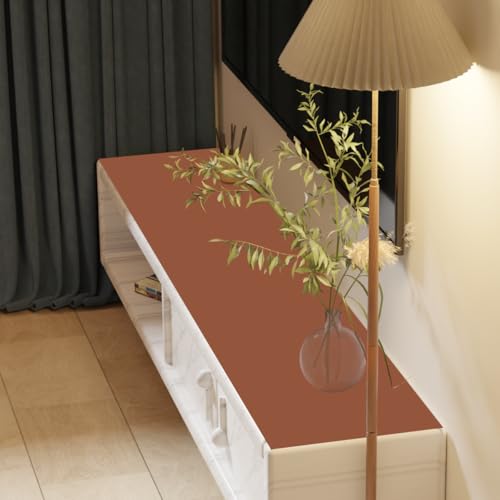 Leather Desk Mat,1.8mm Thick,12x40 Inch Desk Cover,Desk Protector Mat,Dresser Cover Top,Table Cover Rectangle,End Table Cover,Coffee Table Cover Rectangle(Brown+Gray,12×40) - color: Brown+gray, size: 12" × 40"