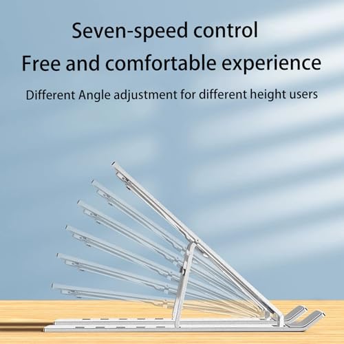 Laptop Stand for Desk,Adjustable Laptop Riser Aluminum Alloy+Silicone Foldable Portable Notebook Holder, Ventilated Cooling Notebook Mount Computer Stand for 10-15.6 inch Laptopsd
