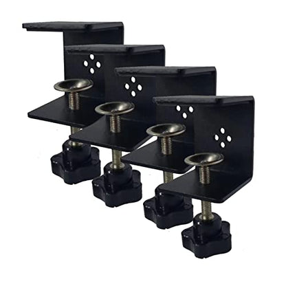 4 Pcs Heavy Duty C Clamps, Adjustable Steel Clamps for Woodworking & No-Drill Partition/Privacy Panel Installation, Under Desk Organizer & Table Vice Clamping Tools