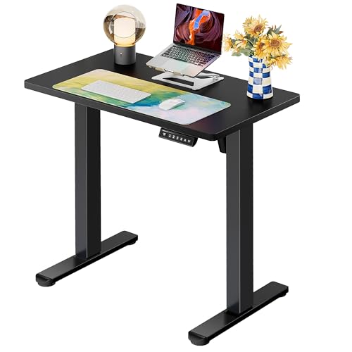 ErGear 31 X 19 Inch Height Adjustable Electric Standing Desk, Black | Smooth Height Adjustment, 4 Memory Presets, One-Touch Control, Stable Steel Frame, 176 lbs Capacity, Easy Assembly - color: Black, size: 32 X 19 Inches
