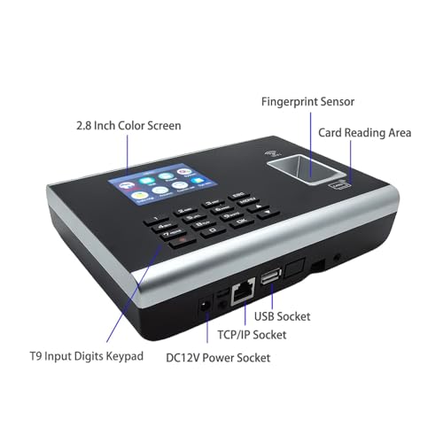 Biometric Employee Attendance Machine, WiFi Fingerprint Time and Attendance System Employee Workforce Time Clock Management Solution Quick Recognition