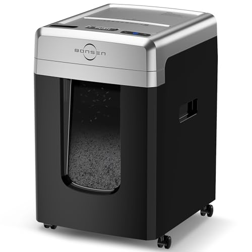 BONSEN 320-Sheet Micro Cut P-5 High Security Auto Feed Heavy Duty Shredder