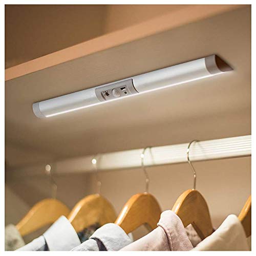 Joyzy Automatic Motion Sensor Closet Lights with Eye-Protection Design Closet Lighting, LED Rechargeable Cabinet Light Battery Operated Wardrobe Light for Wireless Pantry Sink (80Lumen, 6000k 80+CRI) - color: 1 Pack