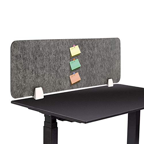 MYOYAY 40''x12'' Privacy Panel Clamp-on Acoustic Desk Divider Freestanding Sound Absorbing Cubicle Desk Divider Removable Acoustic Partitions with 2 Clips for Offices, Braries, Classrooms, Library