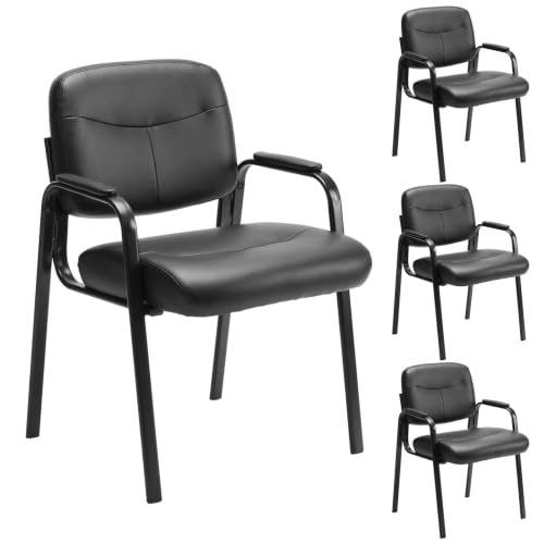 Sweetcrispy Waiting Room Chairs Set of 4, Office Guest Chairs No Wheels - size: 4 PCS Set