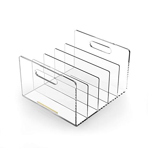 Acrylic File Sorter, Desktop File Collator Office File Organizer, Clear 11.4" x 6.7" x 10"