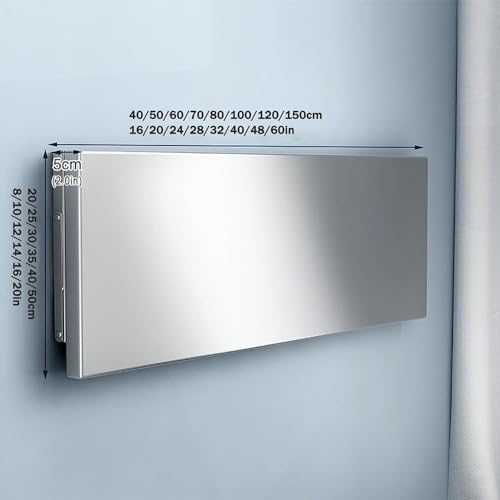 Concession Folding Shelf 24" 28" 32" 36" 40" Wall Mounted Folding Table Stainless Steel Fold Down Desk for Small Spaces(80x25cm/32x10in) - size: 80x25cm/32x10in