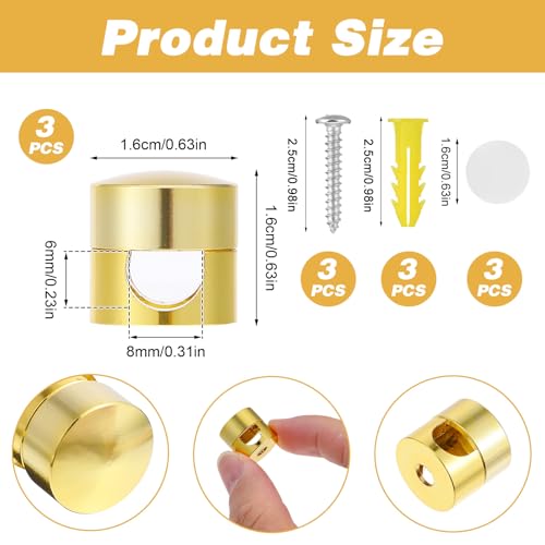Cable Anchors Desk, 3 Sets Gold Adhesive Phone Charger Holders for Cords Adjustable Wire Organizers Gold Cord Management Clips Nightstand Office Swag Hook for Chandelier Ceiling Lights Cable