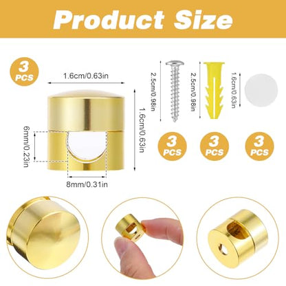 Cable Anchors Desk, 3 Sets Gold Adhesive Phone Charger Holders for Cords Adjustable Wire Organizers Gold Cord Management Clips Nightstand Office Swag Hook for Chandelier Ceiling Lights Cable