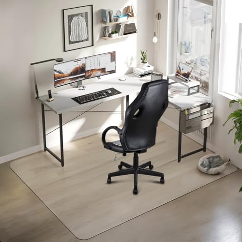 Azadx Large Office Chair Mat for Hard Floors 48" X 72", Clear PVC Chair Mat | Durable Plastic Floor Protector Mat for Home and Office use, Scratch-Resistant, Smooth Rolling (48" X 72" Rectangle) - size: 48" X 72" Rectangle