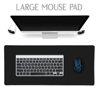 Extra Large Gaming Mouse Pads/Extended Protective Office Desk Mouse Mat Non-Slip Professional Precision Tracking Surface (35.4" x 15.7") for PC Computer Laptop (90x40Black001) - color: 90x40Black001