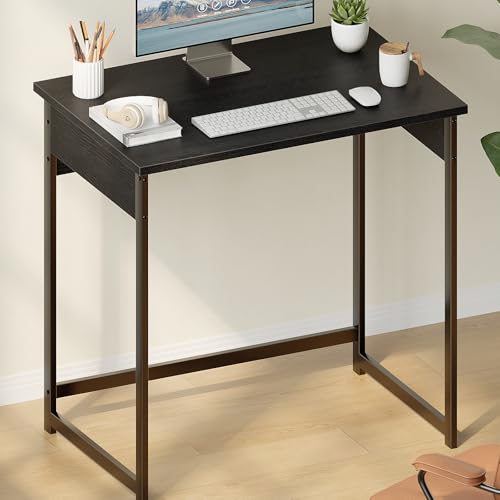 ALISENED 30 Inch Computer Desk, Compact Study Desks for Small Spaces, Small Home Office Desks, Sturdy and Stable, Easy to Assemble, Black - color: Black, size: W-30in