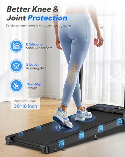 Cardirun Walking Pad with Incline and Stable Handle Bar, Foldable Treadmill | 350+ lbs Capacity, 3.0HP Quiet Under Desk Treadmills for Home, Portable Treadmill with APP, Remote Control and LED Display - color: BLACK