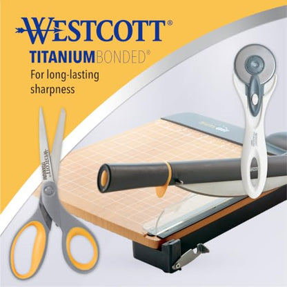 Westcott 12'' TrimAir Wood Guillotine Paper Cutter & Paper Trimmer, 30 Sheet (15106) - size: 12-inch