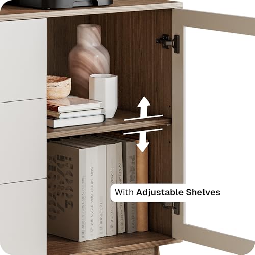 BELLEZE 60" Troy Sideboard Buffet Cabinet - White - color: 60''white, size: 1