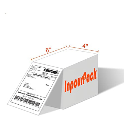 4" x 6" Fanfold Labels Direct Thermal Labels, Shipping Package Labels with Perforated line for Thermal Printers (1000 Labels/Stack, 1 Stack) - size: 1 Stacks | 1000 Labels
