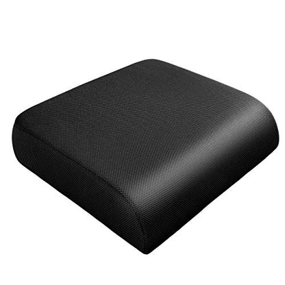 YOUFI Extra Thick Large Seat Cushion -19 X 17.5 X 4 Inch Gel Memory Foam Cushion with Carry Handle Non Slip Bottom - Pain Relief Coccyx Cushion for Wheelchair Office Chair (Black (1PACK)) - color: Black (1pack)