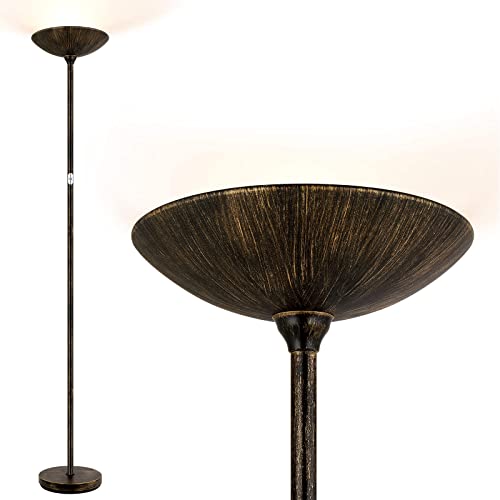 BoostArea Torchiere Floor Lamp,LED Standing Lamp Touch Control, Bronze - color: Bronze, size: 70.5 Inch