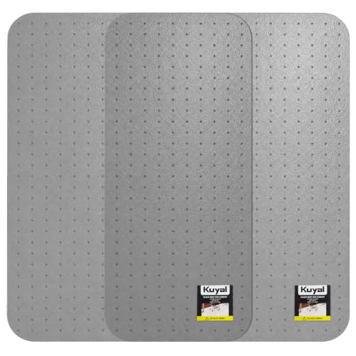 Kuyal Office Chair Mat for Carpet, Set of 2, Heavy Duty Computer Chair Mat | 36''x48'', Under Desk Protector Carpeted Floors Mat, Easy Chair Movement,Ship Flat, Gray - color: Grey, size: 36" X 48" 2Pack