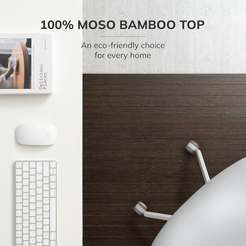 Anji Mountain 48" x 42" Bamboo Office Chair Mat for Carpet & Hardwood Floor - color: Espresso, size: 48" x 42", style: Without Lip