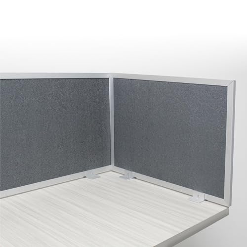 OBEX Acoustic Mounted Screen Privacy Panel Table Top Separator, Sound Blocking Desk Divider (Graphite, 18" X 36") - color: Graphite, size: 18"H X 36"W