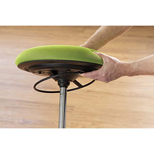 Safco Twixt Active Movement Seating Chair, Ergonomic Support, Adjustable Height, Green Mesh - color: Green, style: Desk Height