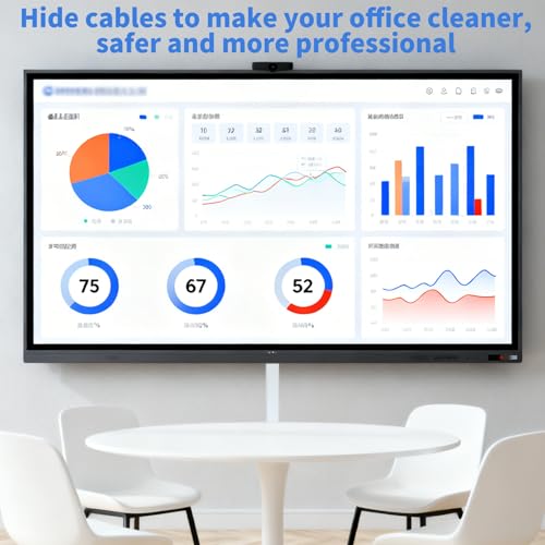 Cord Hider, 80in One-Cord Cable Concealer, Cord Covers for Wires on Wall, Easy Install Cable Management Kit for 2 Small Wires, Cables Raceway Home Office, W0.59in H0.4in, White