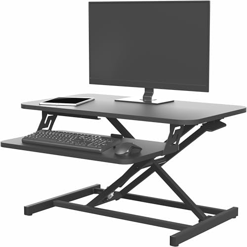 VIVO Black 28 in Standing Desk Converter, DESK-V028S - color: Black, size: 28"
