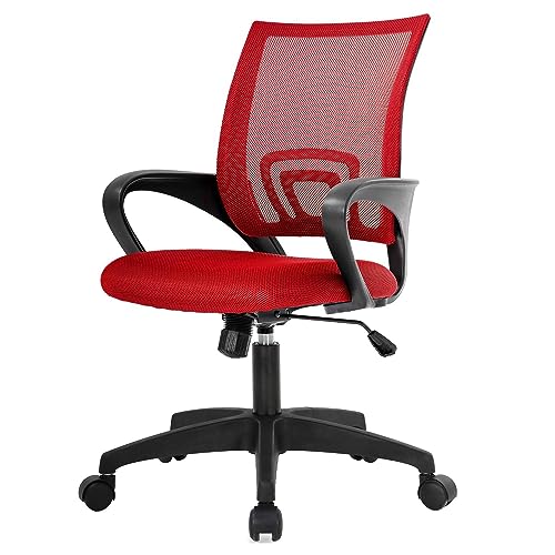 PayLessHere | Office Chair | Red | Pack of 1 | with Lumbar Support - color: Red, style: pack of 1