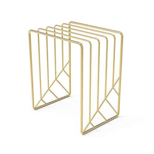 U Brands Mail Organizer, Metal Letter Sorter, Desk Organizer, Gold