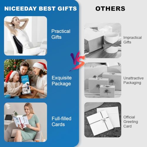 Lumbar Support Pillow for Office Chair Car, Gaming Chair Lower Back Pain Relief Memory Foam Cushion with Greeting Card,3D Mesh Cover Ergonomic Back Rest, Birthday Gift for Dad,Stocking Stuffers - size: Full Back Gift Box-17'*16'*5'