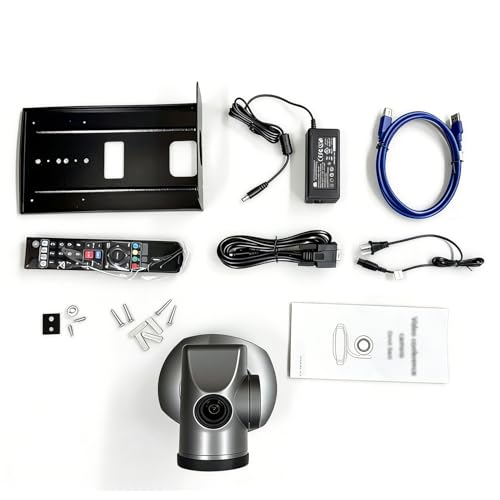4K PTZ Camera AI Tracking 10X Optical Zoom 250 Rotation PoE LAN USB Output Camera for Conference Teaching Live Streaming (US Plug)
