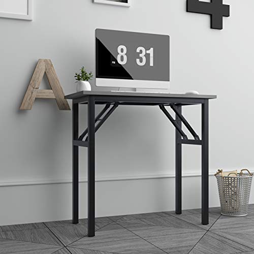 Need Small Folding Computer Desk, 31.5 Inch Writing Table, Grey - color: Grey, size: 31.5 inches