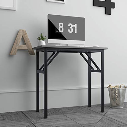 Need Small Folding Computer Desk, 31.5 Inch Writing Table, Grey - color: Grey, size: 31.5 inches