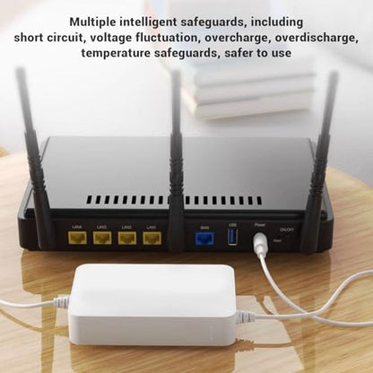 US Plug UPS Power Supply - Uninterruptible Power Supply 9000mAh DC 12V 2A Battery Backup, Compatible with Router Modem and Security Camera, for DSL Devices and Fingerprint