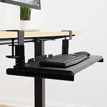 VIVO Black Height Adjustment Kit Brackets for Keyboard Trays, MOUNT-KB5SP