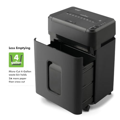 Aurora Professional Grade AU110MA 110-Sheet Auto Feed Micro-Cut Paper and Credit Card Shredder with 4 Gallon Pullout Basket / 30 Minutes/Security Level P-4 - size: 110-Sheet AutoFeed MicroCut